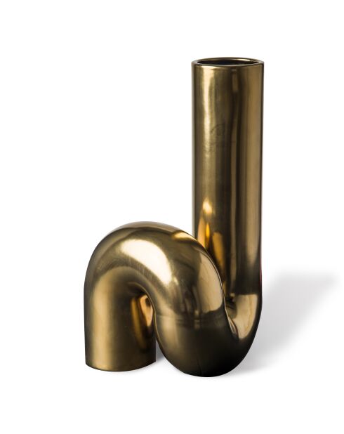 Vase Yourtube doré - D20xH37 cm
