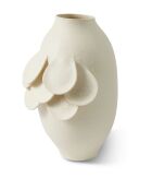Vase beige en quillie M - D25xH45 cm