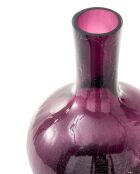 Vase boule en verre craquelé violet foncé L - D33.8xH50 cm
