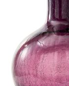 Vase boule en verre craquelé violet foncé L - D33.8xH50 cm