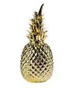 Decoratief object met gouden ananas - 14,2x14,2x30 cm