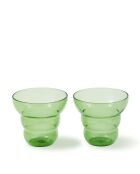 2 gobelets Mizu Kiri verts - D10xH9 cm