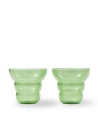 2 gobelets Mizu Kiri verts - D10xH9 cm