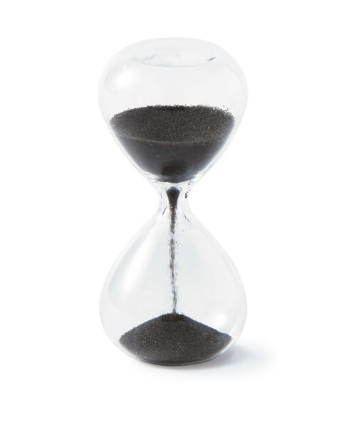 Boule de sablier XXS noire - D4xH8.5 cm