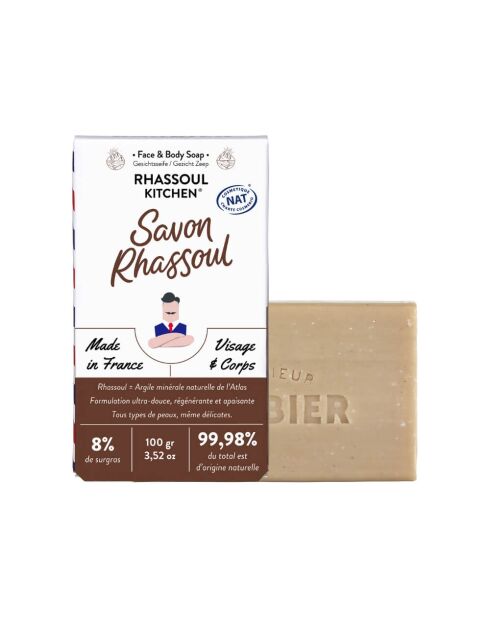 Rhassoul Kitchen - Savon visage & corps - 100 g