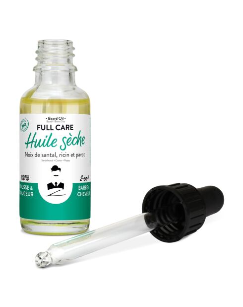 Full Care - Olio secco per barba e capelli - 30 ml