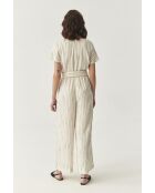 Koreki jumpsuit in gebroken wit