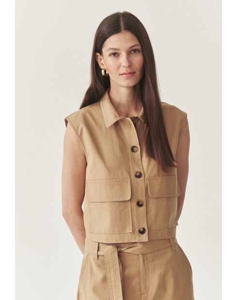 Beigefarbene Weste Alati