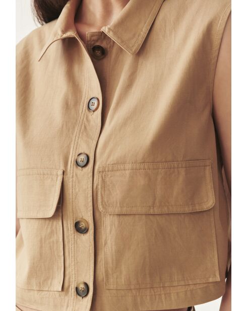 Beigefarbene Weste Alati