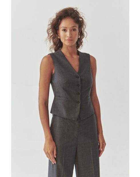 Graue Melange-Weste Ronita 1