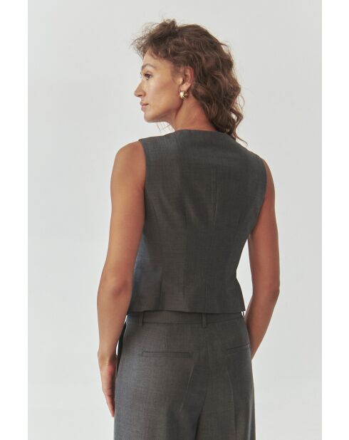 Graue Melange-Weste Ronita 1