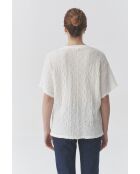 Aviva gebreide blouse gebroken wit