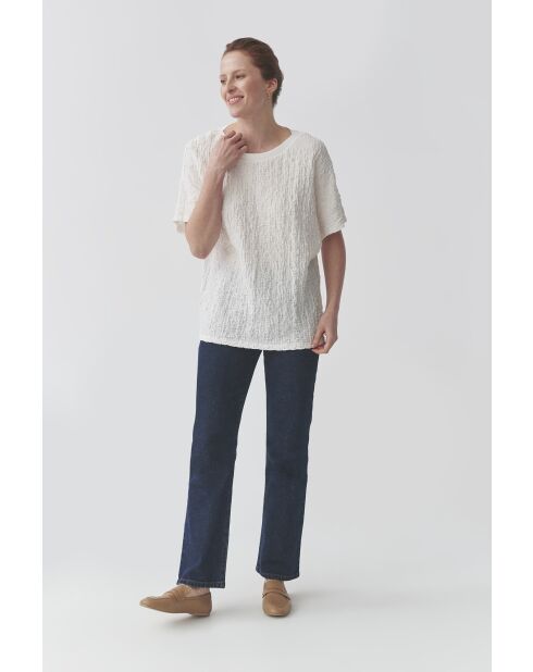 Aviva gebreide blouse gebroken wit