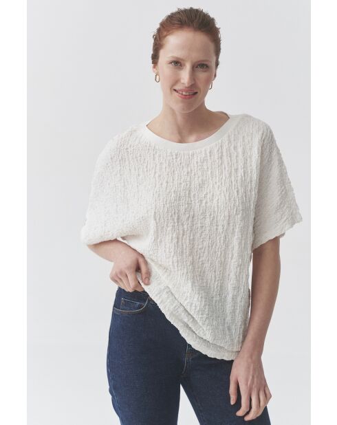 Aviva gebreide blouse gebroken wit