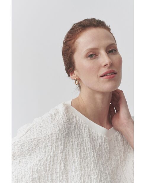 Aviva gebreide blouse gebroken wit