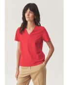 Ribi intensive rode gebreide blouse