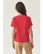 Ribi intensive rode gebreide blouse