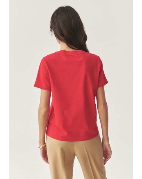 Ribi intensive rode gebreide blouse