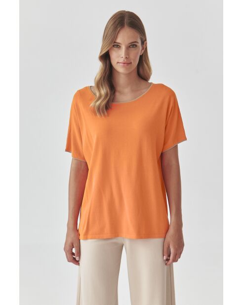 Blusa in maglia arancione Estetina