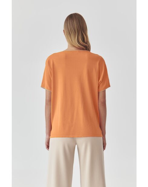 Blusa in maglia arancione Estetina
