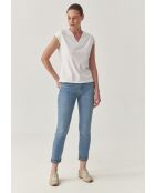 Weiße Strickbluse Navix