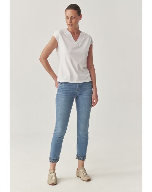 Weiße Strickbluse Navix