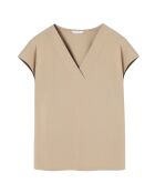 Beige gebreide blouse Navix