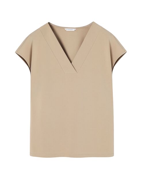 Beige gebreide blouse Navix