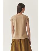 Beige gebreide blouse Navix