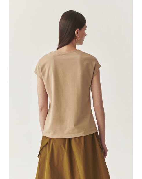 Beige gebreide blouse Navix