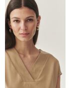 Beige gebreide blouse Navix