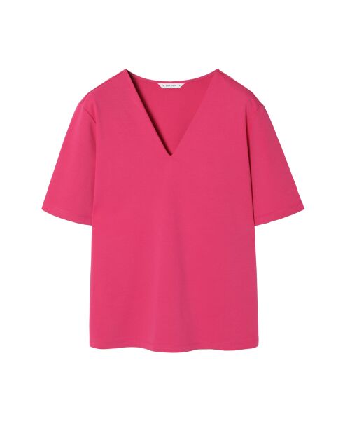 Victa rosafarbene Strickbluse