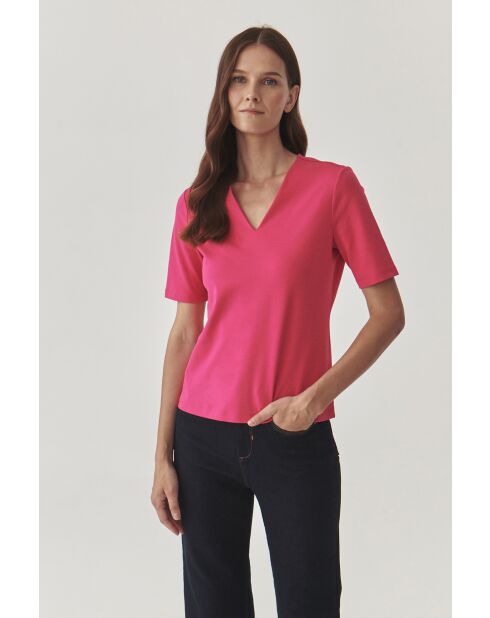 Victa rosafarbene Strickbluse