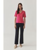 Victa rosafarbene Strickbluse