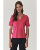 Victa rosafarbene Strickbluse