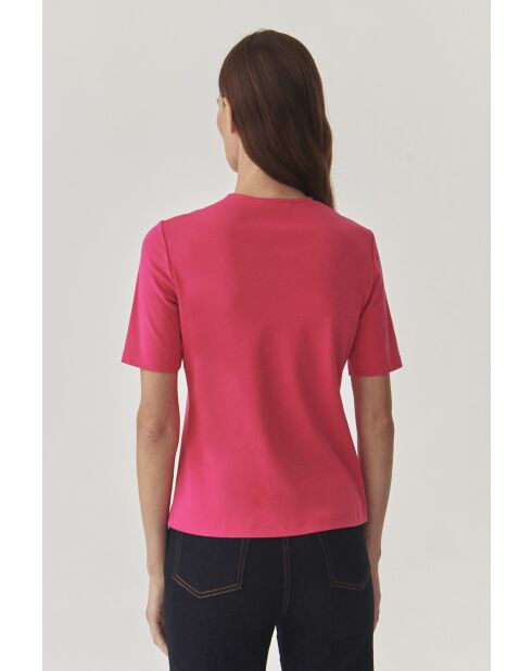 Victa rosafarbene Strickbluse