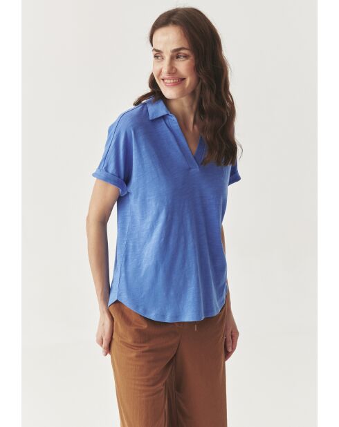 Blaue Strickbluse Ambra