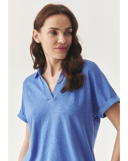 Blaue Strickbluse Ambra