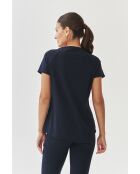 Marineblaue Strickbluse Elena