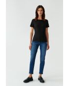 Mikaja schwarze Strickbluse