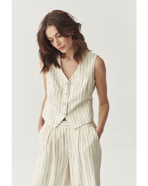 Cremefarbene Weste Remela