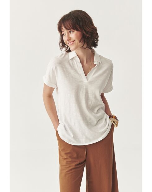 Cremefarbene Strickbluse Ambra