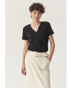 Schwarze Strickbluse Ribi