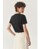 Schwarze Strickbluse Ribi