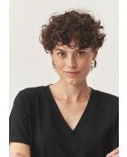 Schwarze Strickbluse Ribi