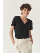 Schwarze Strickbluse Ribi