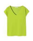 Estere grüne Zitronenstrickbluse