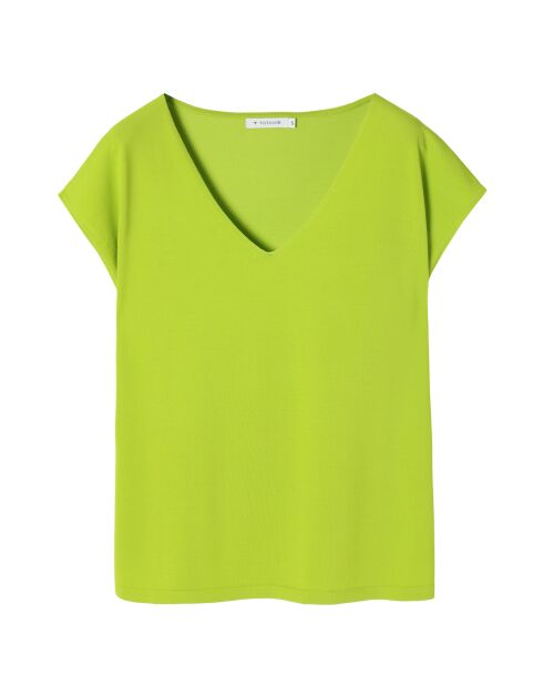 Estere grüne Zitronenstrickbluse