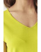 Estere grüne Zitronenstrickbluse