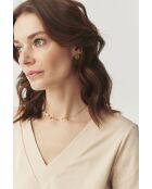 Hellbeige Strickbluse Refi